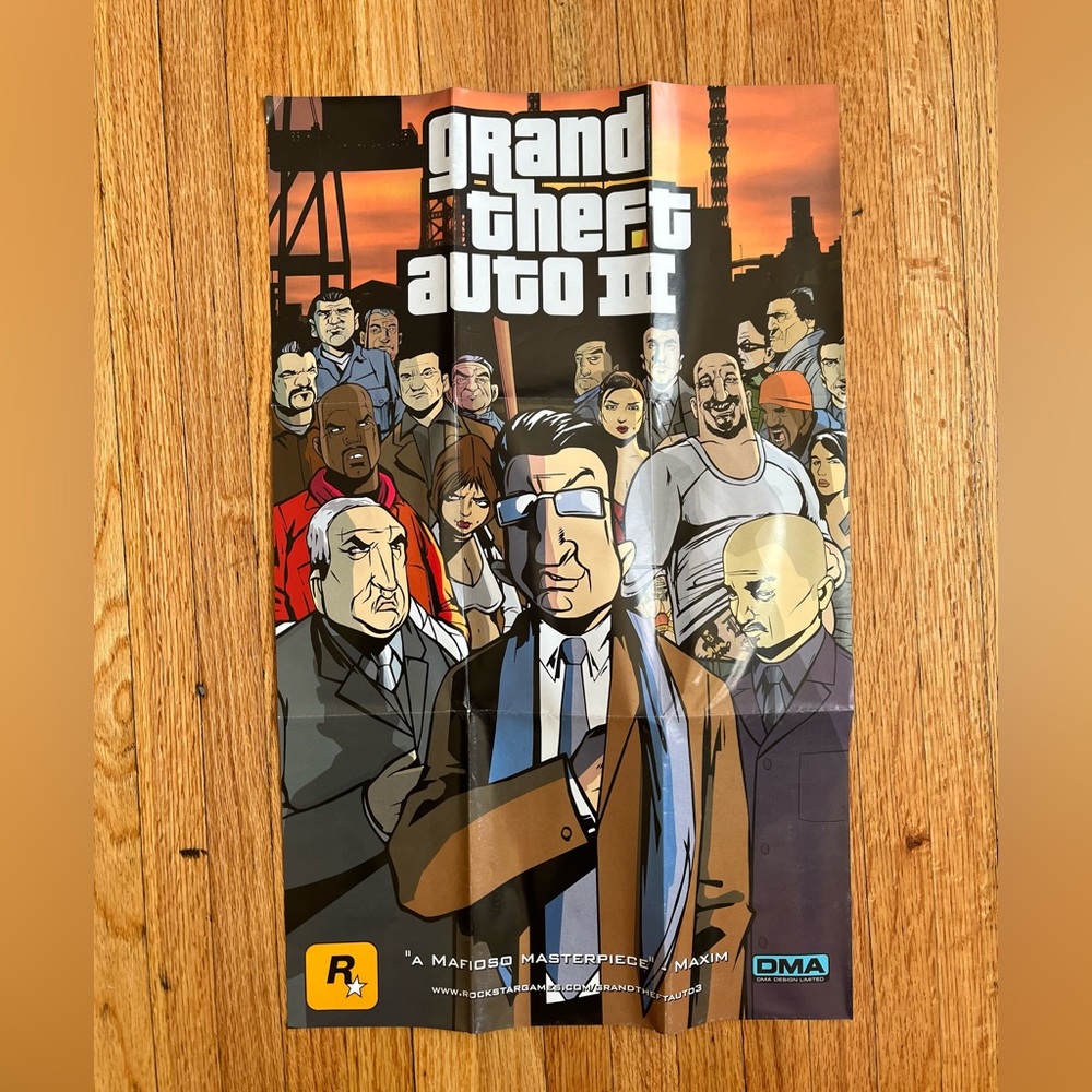 Grand Theft Auto III / Poster / Map / GTA3 / Sony Playstation 2